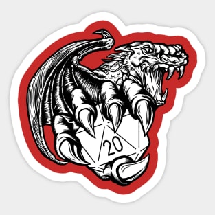 D20 Dragon Sticker